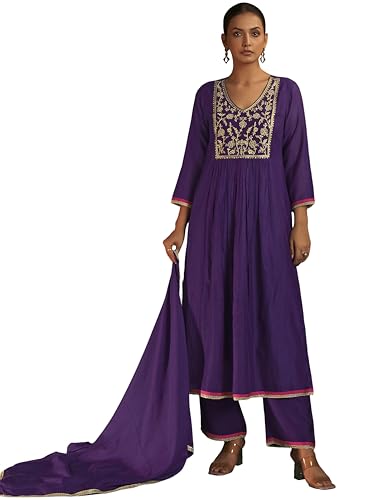 Kurta brodé en soie pour femme idéal pour vos soirées et grands événements