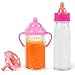 Vollence Magic Baby Doll Bottles,Magic Doll Disappearing Milk and Juice, Baby Doll Accessories Toys Baby Doll Feeding Set