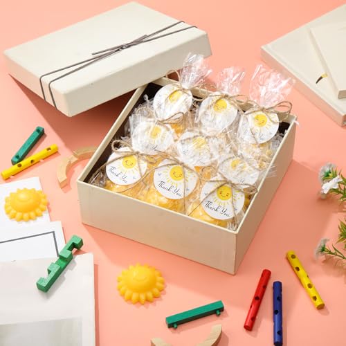 demissle 20 pcs sun soap baby shower favors for sunshine party here comes the son baby favors mini handmade soap gifts with thank you card for guest gender reveal party decoryellow