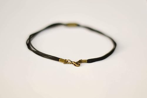 Miniatura 4 de Anklet for men, men's anklet, bronze tube bead, black cord, anklet for men, gift for him, men's ankle bracelet, ankle bracelet, minimalist