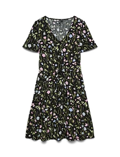 Robe courte décontractée Vero Moda Vmeasy Joy noire en tissu léger taille S