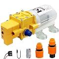 KBT 12V DC Water Transfer Pump with Cable Connector, 12 Volt Diaphragm Pump Self Priming Sprayer Pump for Watering the garden and Car Wash
