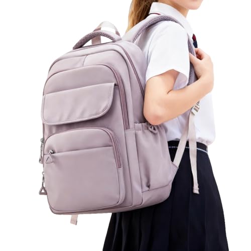 HYC00 Mochila Escolares Adolescentes Niñas Mochila Escolar Grande Mochilas Universitarias Mujer Mochilas Portatil 15.6 Pulgadas Impermeable Casual Daypack Ligera College Bag Travel Backpack,Morado