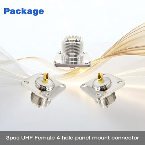 Conector UHF SO239 hembra panel 3 unidades miniatura 6