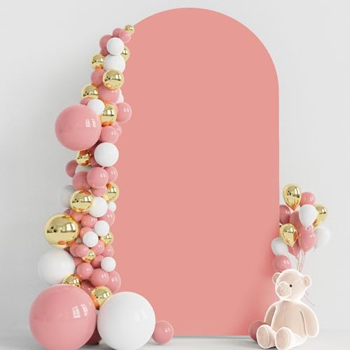 Wokceer 7.2FT Arch Backdrop Cover Dusty Rose Arch Covers Strethy Backdrop