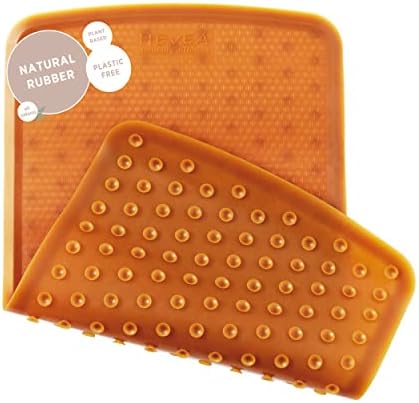 HEVEA Baby Bath Mat - Natural Rubber Non Slip Bathtub Mat For Baby - Upcycled, Scandinavian Design - Safe And Eco-friendly - (Natural)