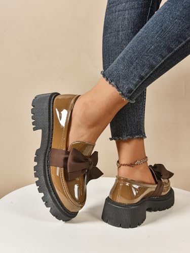 Women's Cute Bowknot Design Loafers, Trending Shoes, Fashionable Solid Color Slip on Loafers for Daily Wear, Casual Comfortable Shoes for Daily Wear, Office Walking Footwear2