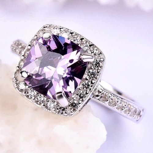 Bijoux en pierres précieuses naturelles bague améthyste - 4