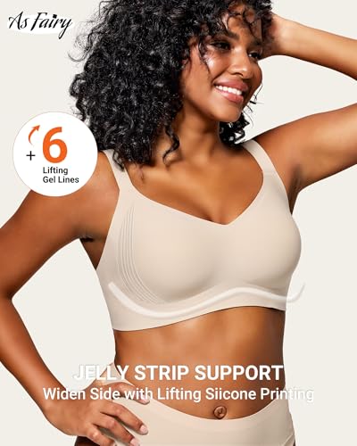 Bras for Women No Underwire Full Coverage V Neck Smooth Wireless Seamless Support Regular Plus Size Tshirt Bra3