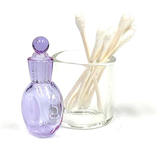Purple Glass Cotton Swab Q-Tip Holder/Alcohol ISO Station 2.5"
