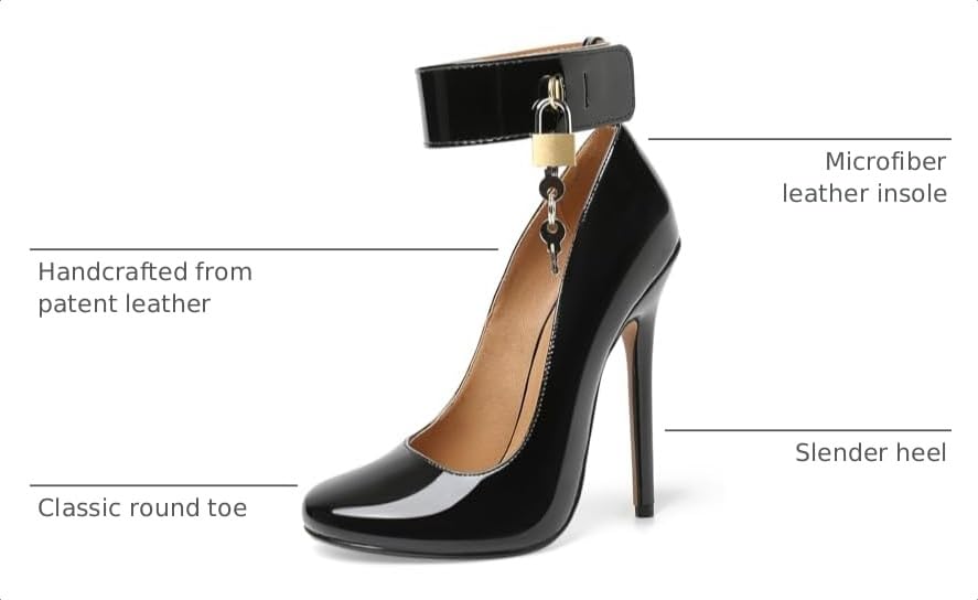 Image of Unisex High Heels for Men and Women 5.5 Inch Stiletto Heels | Round Toe Pumps Sexy Dress Party Shoes