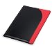 Samsill Color Arch Padfolio with Contrast Stitching, Letter Size Writing Pad (8.5" x 11"), Black with Colored Accent (Black With Red Accent)