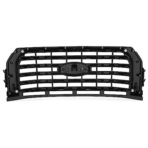 HECASA Front Bumper Grille Compatible with 2015-2017 Ford F150 F-150 Truck Replacement for FL3Z8200VPTM FO1200581C Upper Hood Grill ABS Plastic Painted Black by HECASA - Image 9