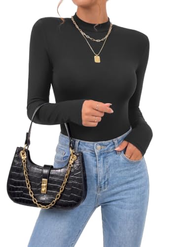Image of OPOIPIN Women's Long Sleeve Basic Bodysuit