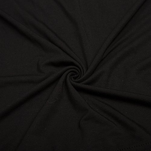 Kate Kasin Women's Lace Trim Bottom Cotton Tank Top Mini Dress Shirt Tunics (M,Black) #TOP5