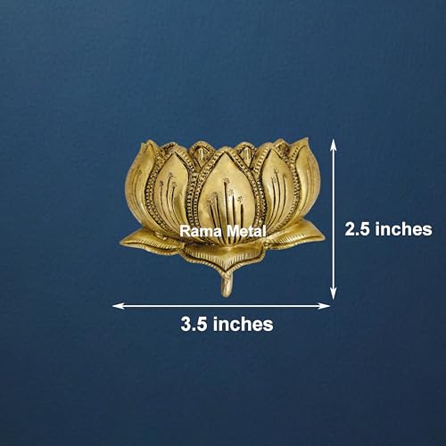 Image of RAMA METAL Brass Lotus Wall Hanging Decor | lotus wall decoration | Housewarming Gift | decor items