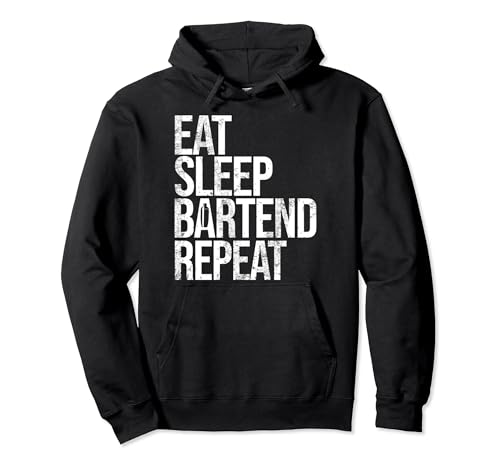 Comer Dormir Bartend Repeat Funny Bartender Sudadera con Capucha