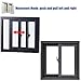 Flush Mounting Sliding Window,Black,30 29 28 27 26 25 24 23 22 21 20 Inch,50x22in / 127x56cm,for Little Basement Shed Chicken Coop Window with Screen