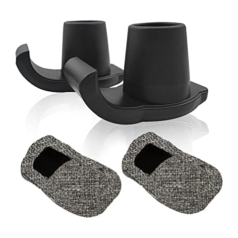 Walker Ski Glides,for1 1/8 Inch Tubes,Universal Replacement Feet, Durable Coaster Cap Gliders for Medical Folding Walker, Provides Safety, Stability - 2 Slides and 2 Smooth Sock Pad Covers (1-Pair) Cover