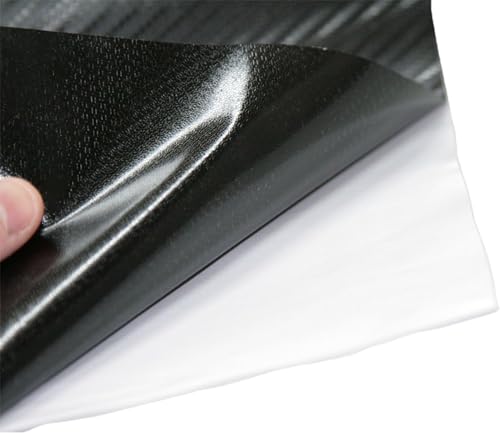 Image of Self Adhesive 4D Vinyl Carbon Fiber Textured Sheet Roll for Cars and Motorcycles, Interior /Exterior DIY Decoration | Black Carbon Fiber || (1 x 5 Ft, Carbon Wrap Film)