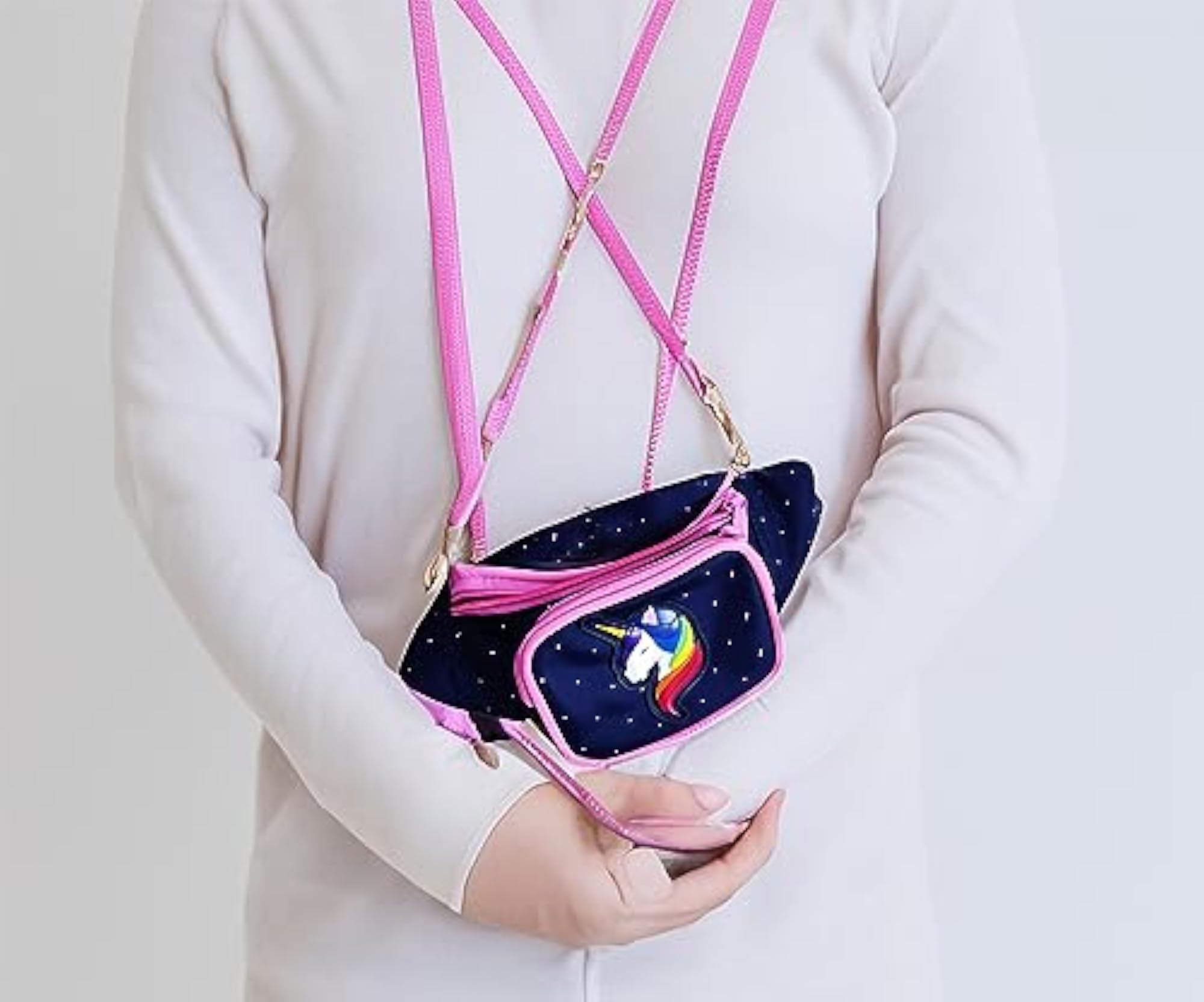 Kids Adjustable Unicorn Design Waist Bag, Mini Bag
