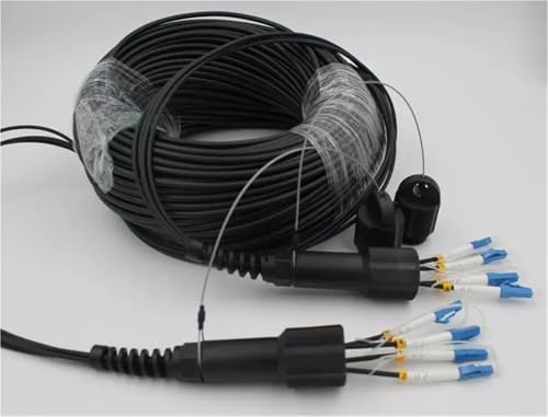 120m 4 Wire DVI LC-LC Fiber Patch Cable for Outdoor, Waterproof SM Armoured (LC-LC TPU)
