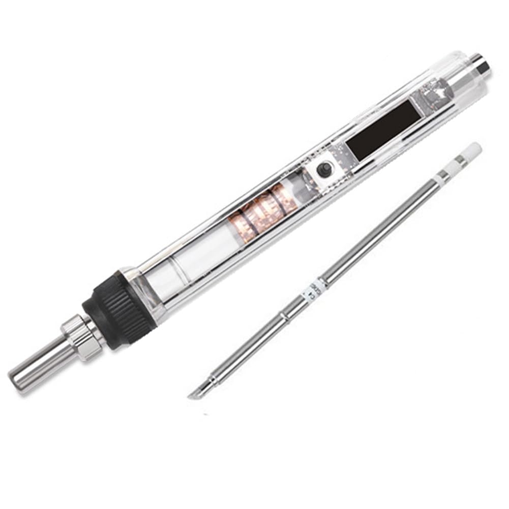 Aundhegrtt T12 OLED Mini Electric Soldering Iron Portable Welding Station Adjustable Temperature Tip Tool C:C4