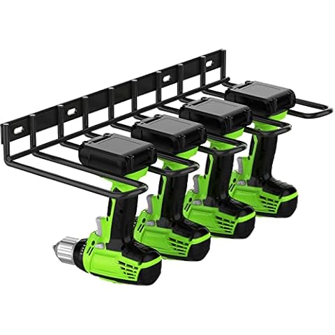 ENONCI Power Tool Organizer, Drill Holder Wall Mount,Thickened Drill Rack,50 lb Garage Storage Heavy Duty Drill Organizer Utility Storage Rack for Dewalt Milwaukee Ryobi Cordless Tools Cover