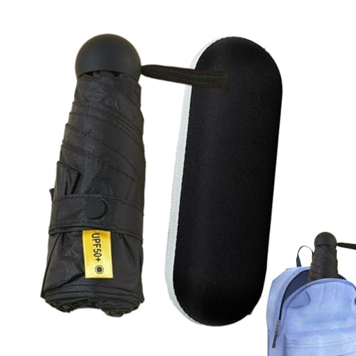 Mini paraguas para cartera, bloqueador de rayos UV, protección contra la lluvia y el sol, impermeable, resistente al viento, paraguas compacto de bolsillo para niñas, mujeres, viajes al aire libre