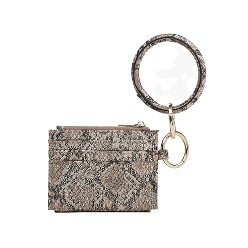 JEN & CO. Sammie Women's Bangle Wrislet Wallet Clutch With Zip Change Pocket Vegan Leather Rhubarb Purple2