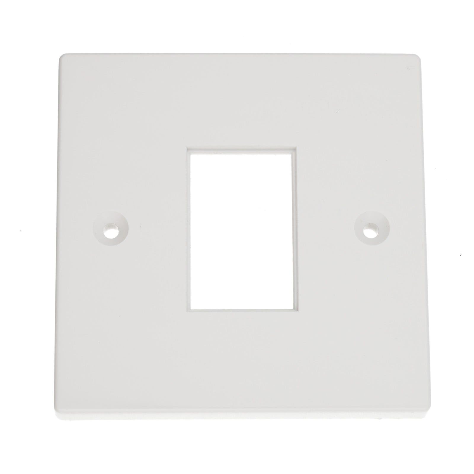 kenable RJ45 Face Plate Single Gang 1 Port Wall Socket for LJ6C Keystone Jack Inserts White 86x86mm