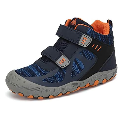 Mishansha Kids Boy's Hiking Boots Lightweight Breathable Outdoor Trekking Walking Running Shoes Fashion Girl's Sneaker Blue little kid 2.5 Cover