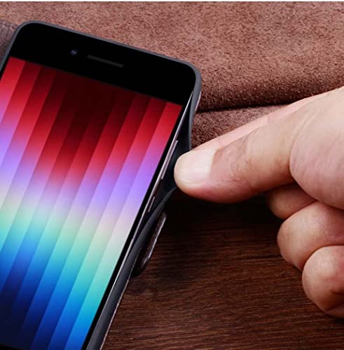 Coque iPhone SE 2022 SCHIK bleue antichoc avec support vidéo et cartes