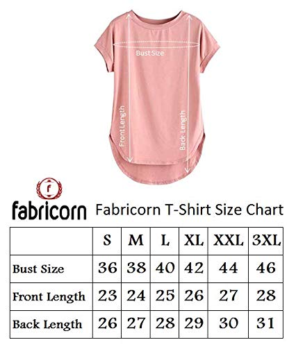 Image of Fabricorn Plain High Low Hem Cotton Tshirt for Women