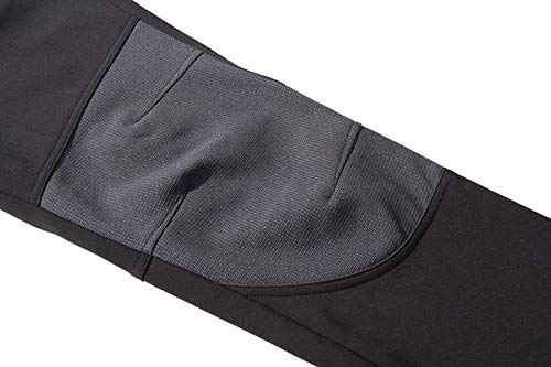 BenBoy Herren Wanderhose Wasserdicht Softshellhose Outdoorhose Winddicht Warm Gefüttert Skihose Snowboardhose Winter Trekkinghose,KZ1602-Black1-XL