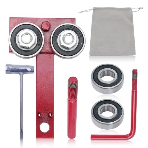 Chainsaw Bar Rail Tightening Repair Tool, Chainsaw Bar Rail Closing Adjuster, Adjustable Cast Iron Aluminum Bar Rail Closing Tool with Drawstring Bag for Chain Grinding, Secure Fixture Included