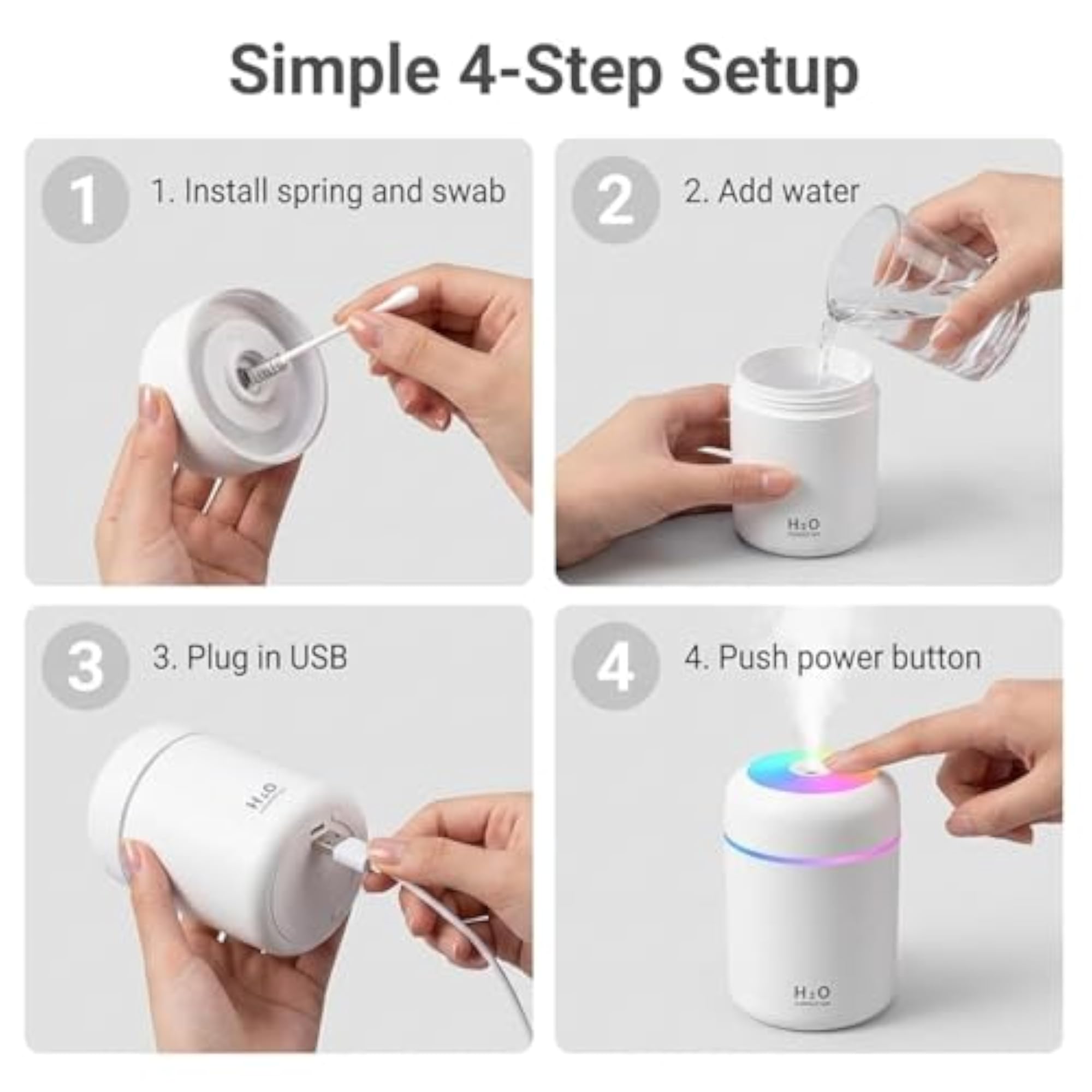 300ML Essential Oil Diffuser & H2O Humidifier