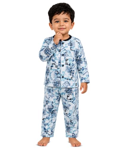 Image of 3BROS BodySuit /Dress for Boys /Girls Full Pajama & Casual Full Sleeves Night Suit Top Combo Kids Set
