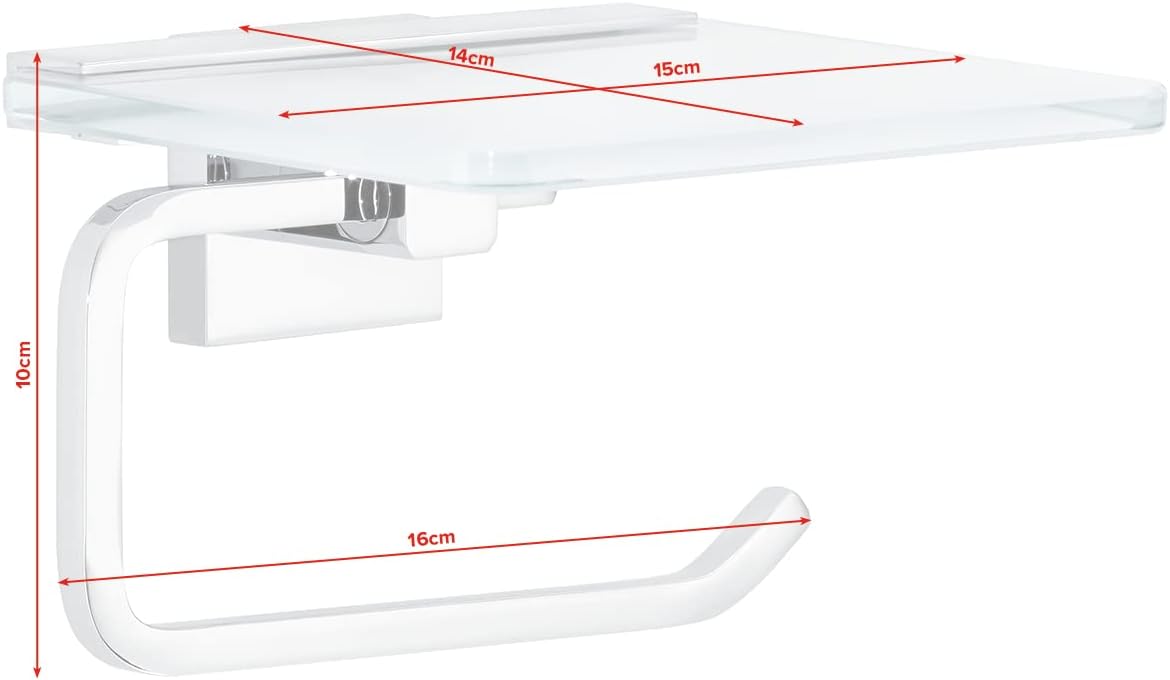 Tesa Toilet Paper Holder DELUXXE Nessuna Metallo Cromato Lucido