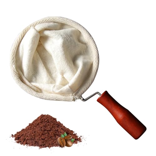 Cloth Coffee Filter - Naturale durevole stile ecologico, Coffee Sock, Manuale | Colino Riutilizzabile per Caffè Artigianale, Bevande Aromatiche, Preparazioni, Strumento Tradizionale, Acces