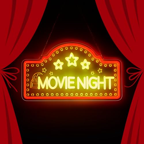 Retisee Movie Night Neon Sign for Wall Decor