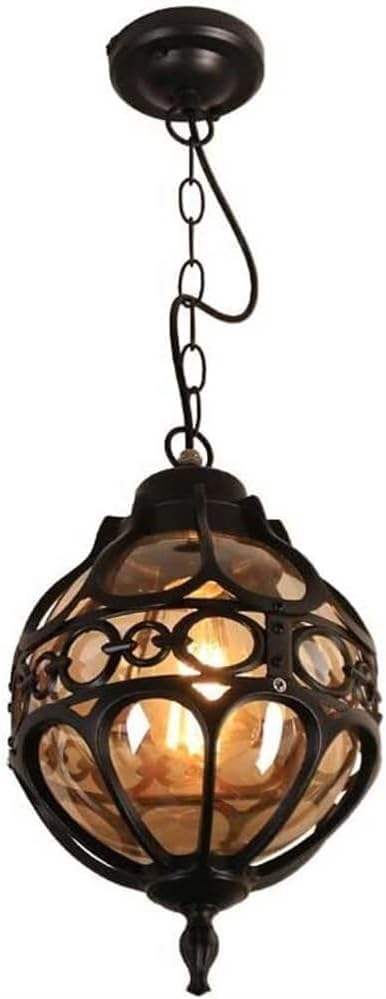 Lampe suspendue ferme nostalgique QTHWB en aluminium pour plafond extérieur