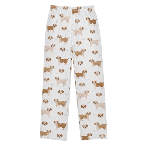 Boys' Pants Cute Dog Bulldog Basset Long Bottoms Jogger Pants Elastic Waist Trousers with Pockets S-XL