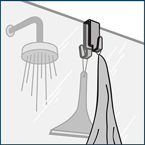 Fackelmann Double Hook for Glaswall Shower Silver, 4.5 x 1.5-Inch, 12 x 3.5 x 3.5 cm - Image 4