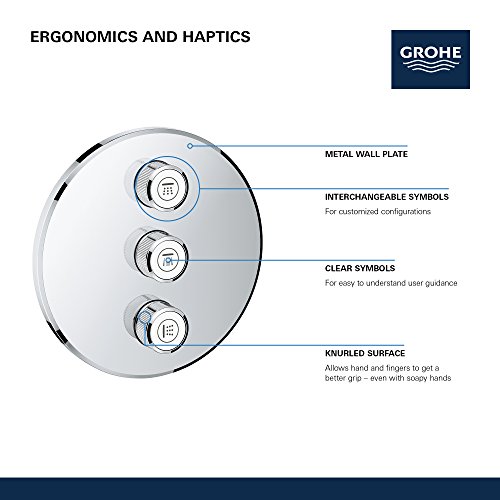 Grifo de control de volumen triple GROHE 29122EN0 para ducha, acabado níquel cepillado miniatura 4