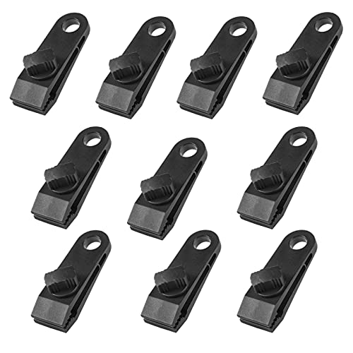 Tarp Clips Heavy Duty Lock Grip, 10 PCS Tent Clips Tarp Clamps Heavy Duty Tent Fasteners Clips Holder for Awnings, Outdoor Camping, Caravan Canopies, Car Cover Clamp