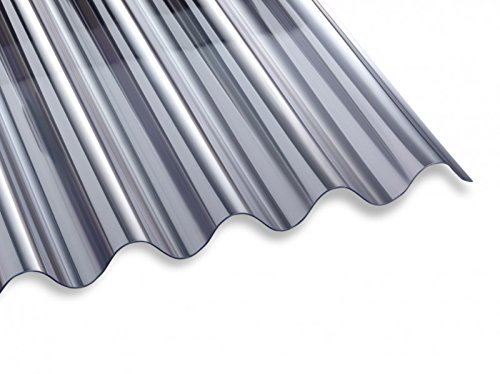 Preisvergleich Produktbild Unbekannt PVC Lichtwellplatte Profilplatte glasklar Sinus 76 / 18 B1030 x L2000 mm