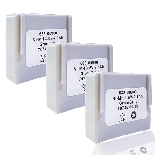 / 3-Pack / 3.6V 68300900 Battery for HETRONIC Remote Control, 2100mAh Rechargeable Ni Mh Battery
