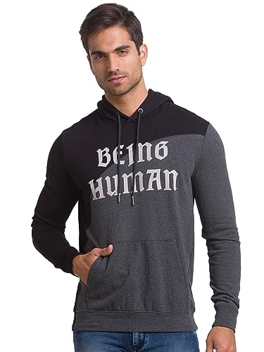 Image of Being Human Black Regular Fit Men's Hoodie Clothing
