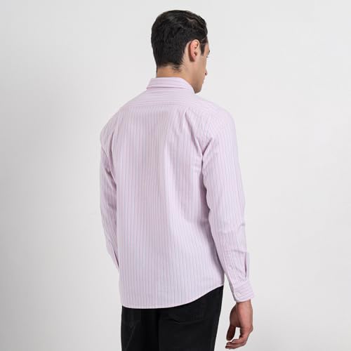 Image of Red Tape Men Cotton Regular Fit Oxford Striped Shirt | Durable & Stylish